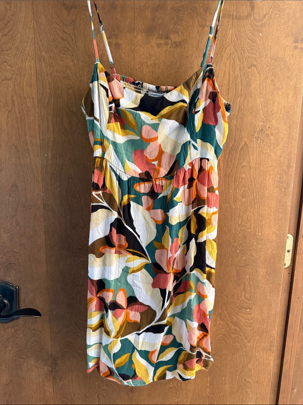 O’Neill Colorful Floral Spaghetti Strap Sundress